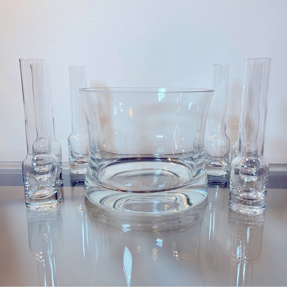 Set of 6 crystal vodka shot glasses and Ice bucket set - Picture 3 of 6